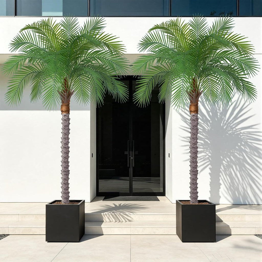 6ft Artificial Phoenix Palm Tree, Faux Coconut Silk Tropical Fake Palm Plant for Indoor Outdoor Home Office Patio Bathroom Pool Coastal Decor(Set of 2)