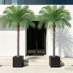 6ft Artificial Phoenix Palm Tree, Faux Coconut Silk Tropical Fake Palm Plant for Indoor Outdoor Home Office Patio Bathroom Pool Coastal Decor(Set of 2)