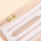 Garneck Hydrometer Storage Box Wooden Case with Foam Insert for Fragile Glass Protection Alcoholmeter Spirit Hydrometer Holder Small Wooden Carrying Case for Homebrew Wine Beer Testing