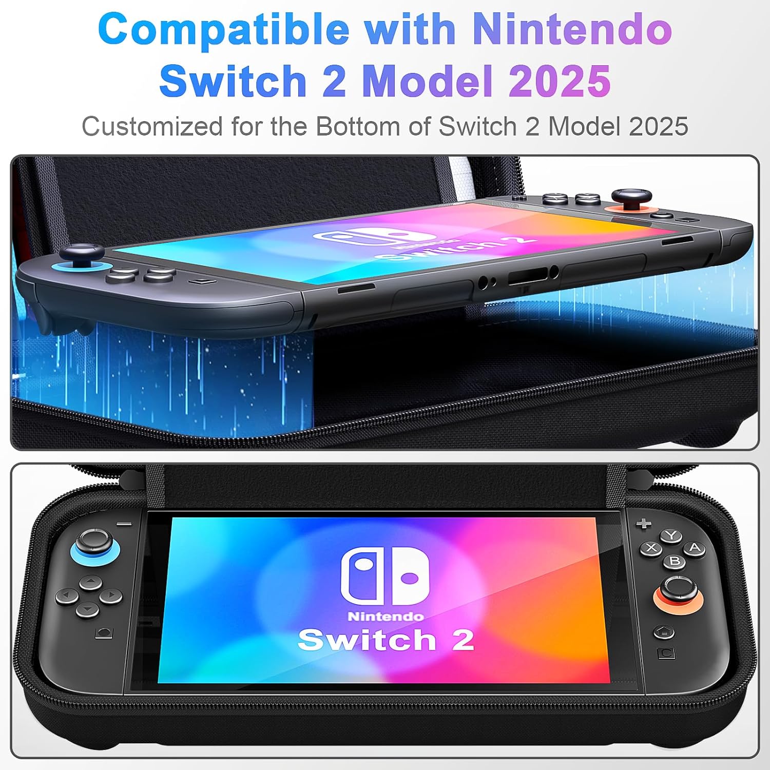 daydayup Switch Carrying Case Compatible with Nintendo Switch 2, with 24 Games Cartridges Protective Hard Shell Travel Carrying Pouch for Console & Accessories Playstation Vita Case