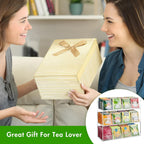 BEYGORM Acrylic Tea Bag Organizer for 216 Tea Packets | No Assembly Required Display Holder for Countertop, Vertical Tea Bag Caddy for Cabinet, Tea bar Accessories, Teabags Storage
