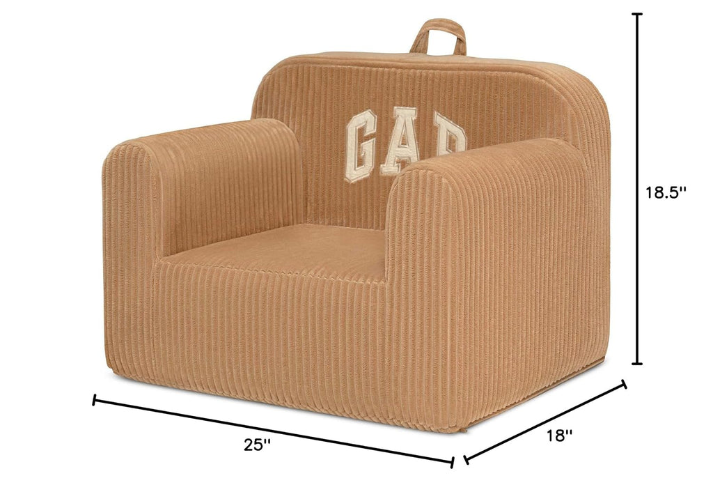 babyGap by Delta Children Ribbed Velour Chairs - Greenguard Gold Certified, Brown