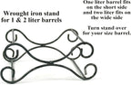 THOUSAND OAKS BARREL Wrought Iron Cradle Stand for 1 Liter & 2 Liter Oak Aging Barrel - Mini Bourbon and Wine Metal Rack Holder Base