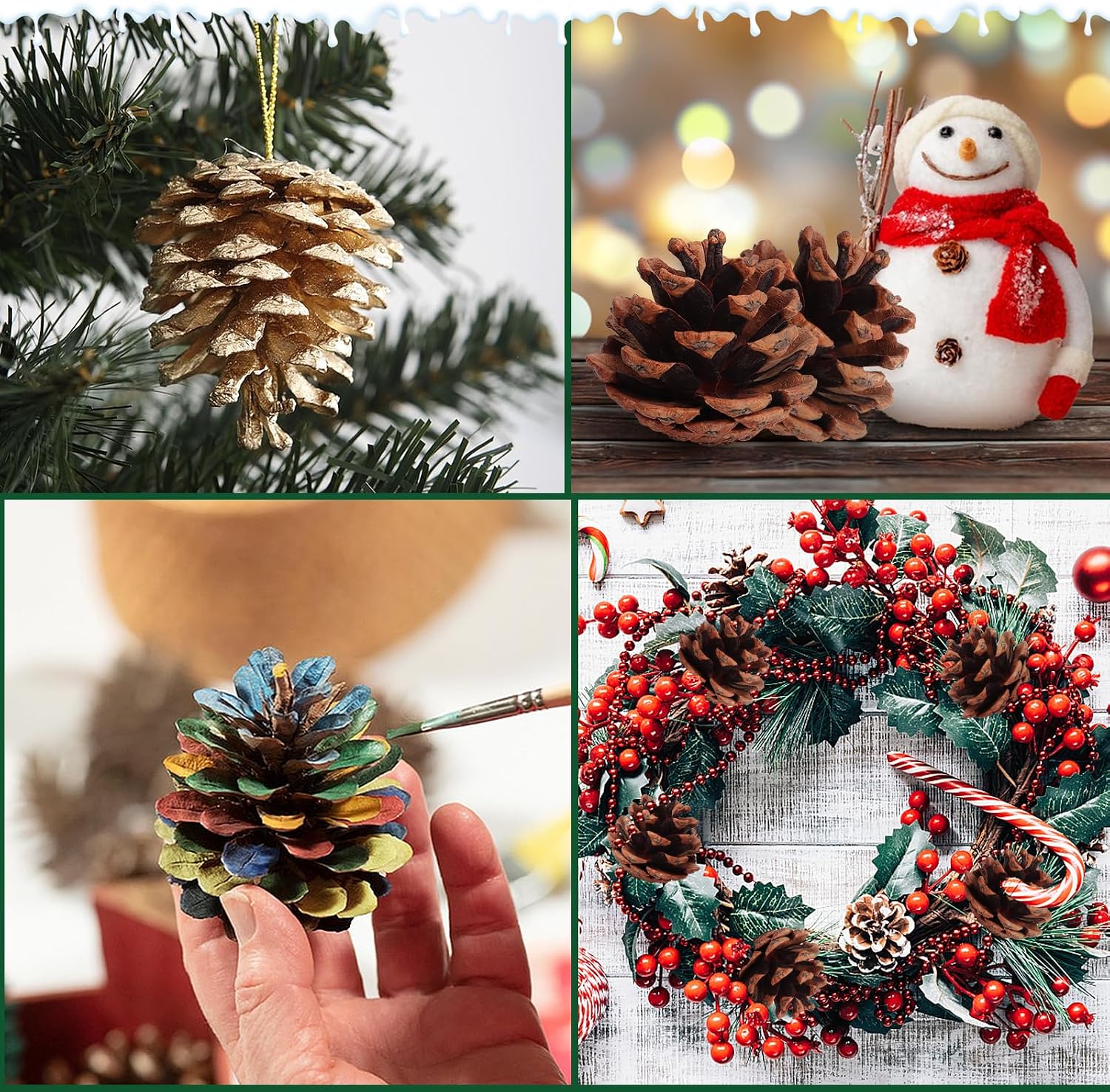 SBYURE 20 Pack 2.4 Inch Pinecones Bulk Package of Natural Pinecones Pine Cones for Crafts Home Decor Vase Filler