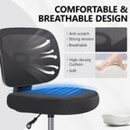 Primy Tall Drafting Desk Chair - Armless, Adjustable Height, Mesh Back, Rolling, Standing Desk Chair for Art Room, Office or Home (Black)