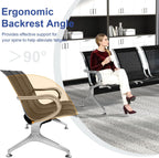 KINTNESS 5 Seat Reception Chair Benches Office Chair Guest Heavy Duty Waiting Room Chairs with Arms for Lobby, Office, Bank, Hospital Bench, Black