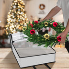 Lukeline 4 Pack Wreath Storage Bag,Clear Christmas Garland Container,Moving Bag with Handles and Zipper,Christmas Wreath Storage Carrying Bag