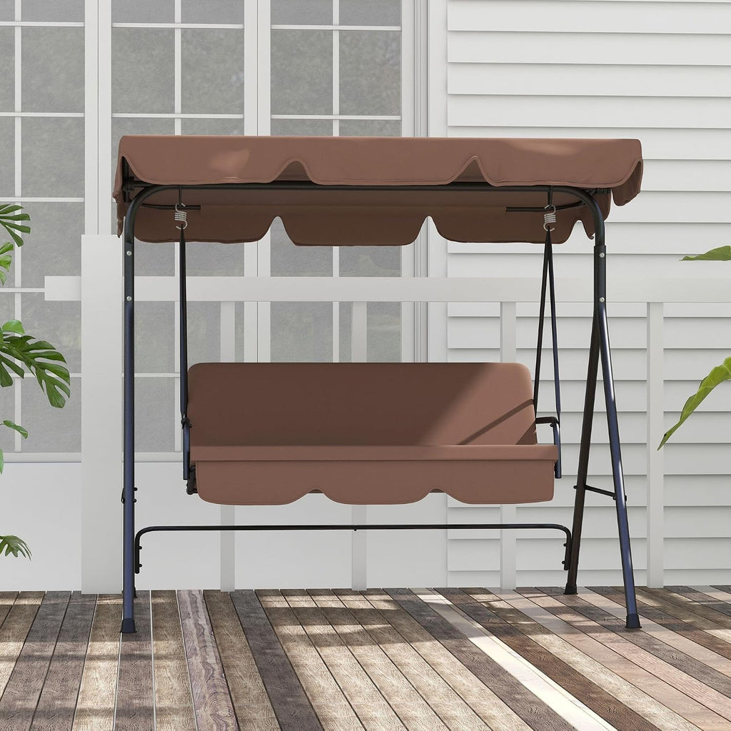 3 Person Porch Swing with Canopy