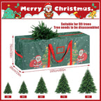 9 Ft Christmas Tree Storage Bag, Waterproof Heavy Duty Oxford, Extra Large Xmas Tree Storage Bag with Handles and Sleek Zipper for Christmas Ornaments Wreath, Green
