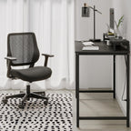 Realspace® Sensi Mesh/Fabric Low-Back Task Office Chair, Black, BIFMA Compliant