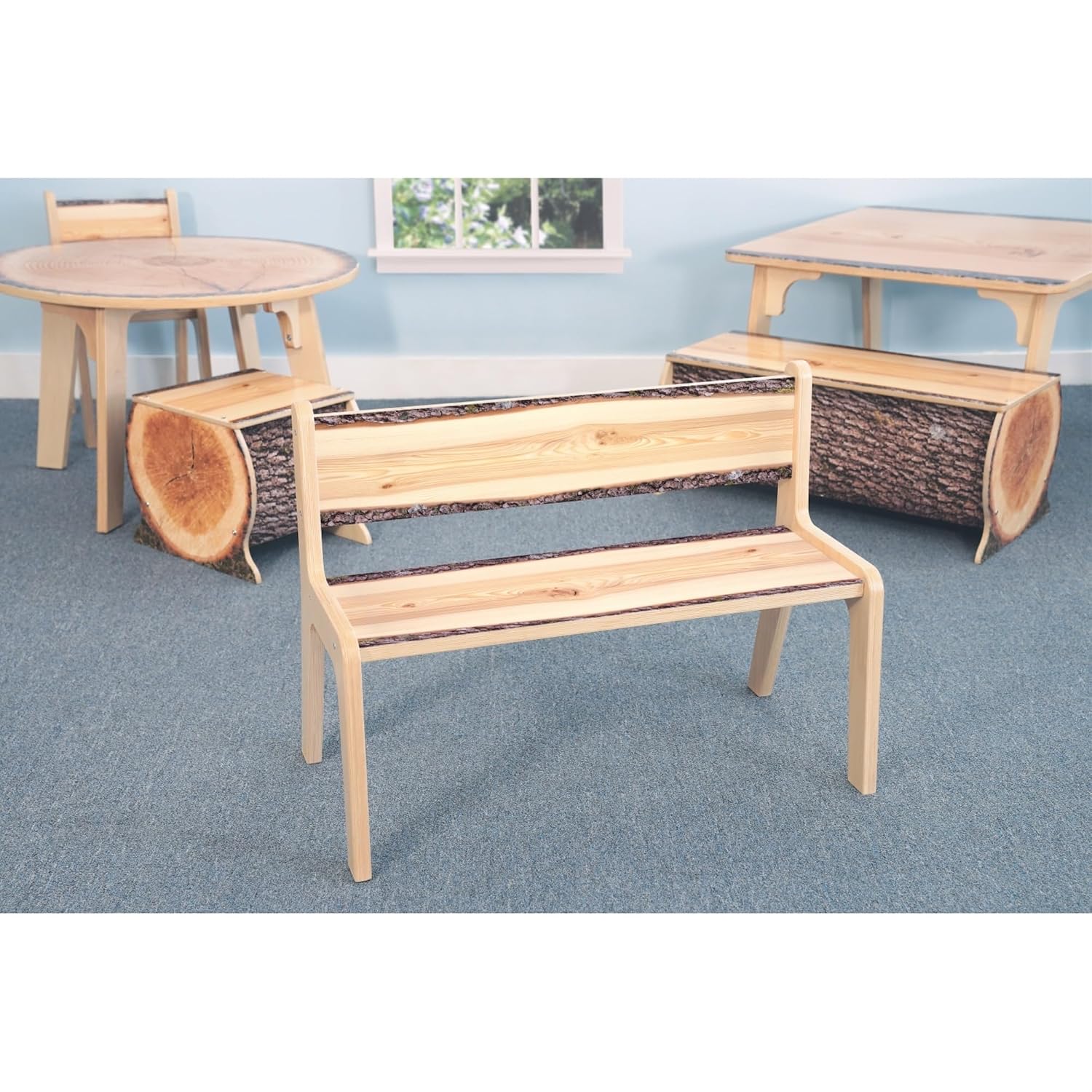 Whitney Brothers WB0917: Nature View Live Edge Bench 14H