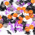 Jangostor 160 PCS Halloween Acrylic Spider Mini Pumpkins Bat Ghost Skull Hat Acrylic Sensory, Halloween Vase Filler Gems for DIY Crafts, Home, Halloween Table Decoration
