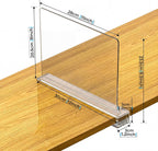 [Extra Tall Version] Clear Shelf Dividers for Closet Organization, 6 Pack Adjustable Acrylic Wardrobe Separator for Clothes, Purse, Kitchen & Bathroom Storage, Space Saving Closet Organizer 12 Inches