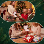 Gersoniel 30 Pcs Christmas Sublimation Ornaments Gift Boxes 3.54"x3.54"x0.7" Christmas Packaging Boxes with Window Sublimation Ceramic Discs Gift Wrapping for Festivals Holidays Xmas(Whimsical)