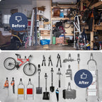 KOFANI Garage Hooks Heavy Duty, 12 Pack Anti-Slip Coating Garage Wall Storage Hooks for Hanging Bike, Ladder, Garden Tools