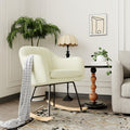 GarveeHome Nursery Rocking Chair, Upholstered Chenille Glider Rocker Chair, Modern Armchair With Wood Legs, Indoor Comfy Accent Chair Nursing Chairs Holds Up to 350 LBS for Living Room, Bedroom, Beige