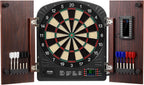 VEVOR Dart Board Cabinet Set, Multiple Styles Ready-to-Play Bundle Official Size, Steel Tip Dart Hideaway Cabinet, Features Easy Assembly, Complete with All Accessories, Perfect for Cricket Games