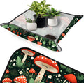 Pardick Repotting Mat for Indoor Plant 26"x26" Flowers Mushrooms Soil Change Mat Waterproof Planting Tray Colorful Mushrooms Foldable Succulent Potting Mat Gardening Gifts for Women Men Plant Lovers
