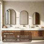 FKWin Arched Medicine Cabinets with Mirror, Bathroom Mirror with Storage, Aluminum Alloy Bathroom Cabinet, Modern Bathroom Wall Cabinet with 3 Adjustable Shelves, Not Recessed, 29.5"x15.7",Silver
