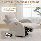 Swivel Rocker Recliner, Manual Swivel Recliner with Adjustable Headrest, Glider Rocking Reclining Nursery Chairs for Small Space, Living Room, Bedroom, Chenille Camel