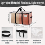 VENO 2 Pack Clear Moving Bags Heavy Duty, 90L Extra Large Transparent Storage Bags, 50lbs Loads, Zippers, Handles & Tag, Moving Boxes Alternative for College Dorm Essentials, Closet