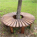 Tree Bench Wrap Around Park Seating Slatted Seat,Tree Bench Wrap Around,for Garden,Lawn,Patio & Backyard(Color1)