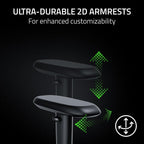Razer Iskur V2 X NewGen Ergonomic Gaming Chair — Built-in Lumbar Support, Cooltouch Gen-2 EPU Leather, Ultra-Wide Seat Base, Adjustable 152 Degree Recline, Foam Cushions — Black/Green
