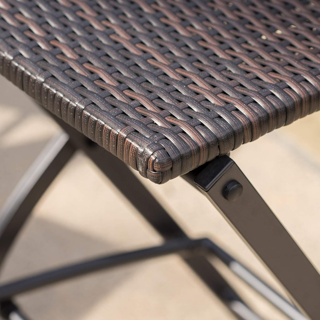 Christopher Knight Home Margarita Outdoor Wicker Barstools, 4-Pcs Set, Multibrown