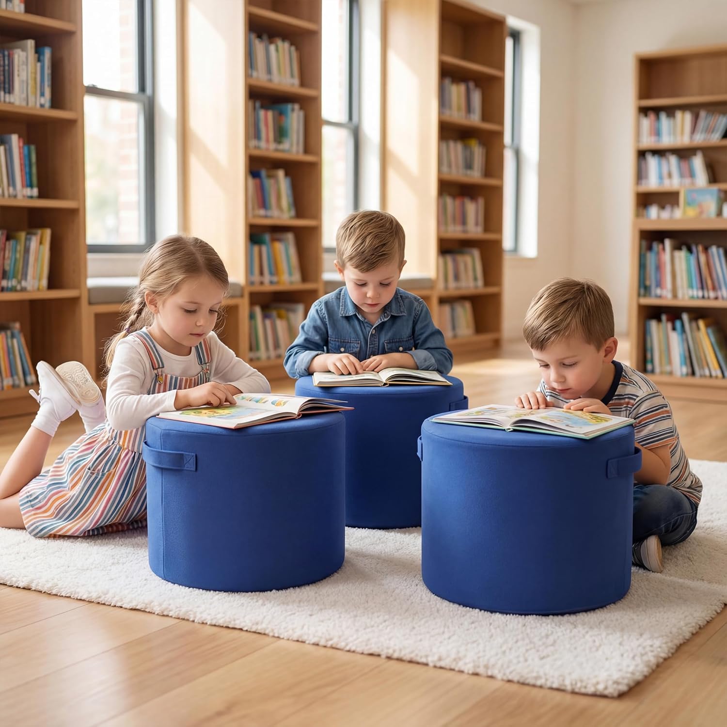 BALAPET Flexible Seating Classroom Wiggle Stool for Kids,360° Children's Swivel Stool, High-Density Foam Sensory Seat Cushion, Flexible Seating for Classroom Elementary, Non-Slip Base