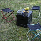 Aluminum Folding Camping Stool with Storage Bag | Golden Portable Seat for Outdoor Fishing Activities(Blue G3058C)