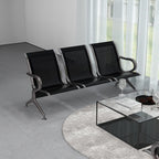 Kinsuite Waiting Room Chair - 3-Seat Airport Reception Lobby Office Bench, Black