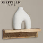Modern Round U-Shaped Vase - 8"x3.35"x9.3" Stoneware Sand Graze Hollow Flower Vases for Home Decor - Cute Vases for Centerpieces, Living Room, Office & Entryway Display (White)