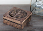 Deco 79 Wood Tree Handmade Decorative Box Decorative Keepsake Boxes with Hinged Lid, Set of 3 Storage Boxes, Brown