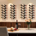 2 Pack 12 Bottle Wall Wine Rack for 24 Wine Bottles, DIY Detachable Wall Mount Wine Rack, Wine Storage Organizer Display Holder Used As One or Four, for Dining Room, Wine Cellar, wine lover gift