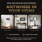 Bless This Home and All Who Enter Hidden Gun Storage Wall Decor - Hand-Painted Gun Concealment Decor - Gun Shelf Hidden Storage with Magnetic Lock for Quick Access - Made In USA by Bellewood Designs
