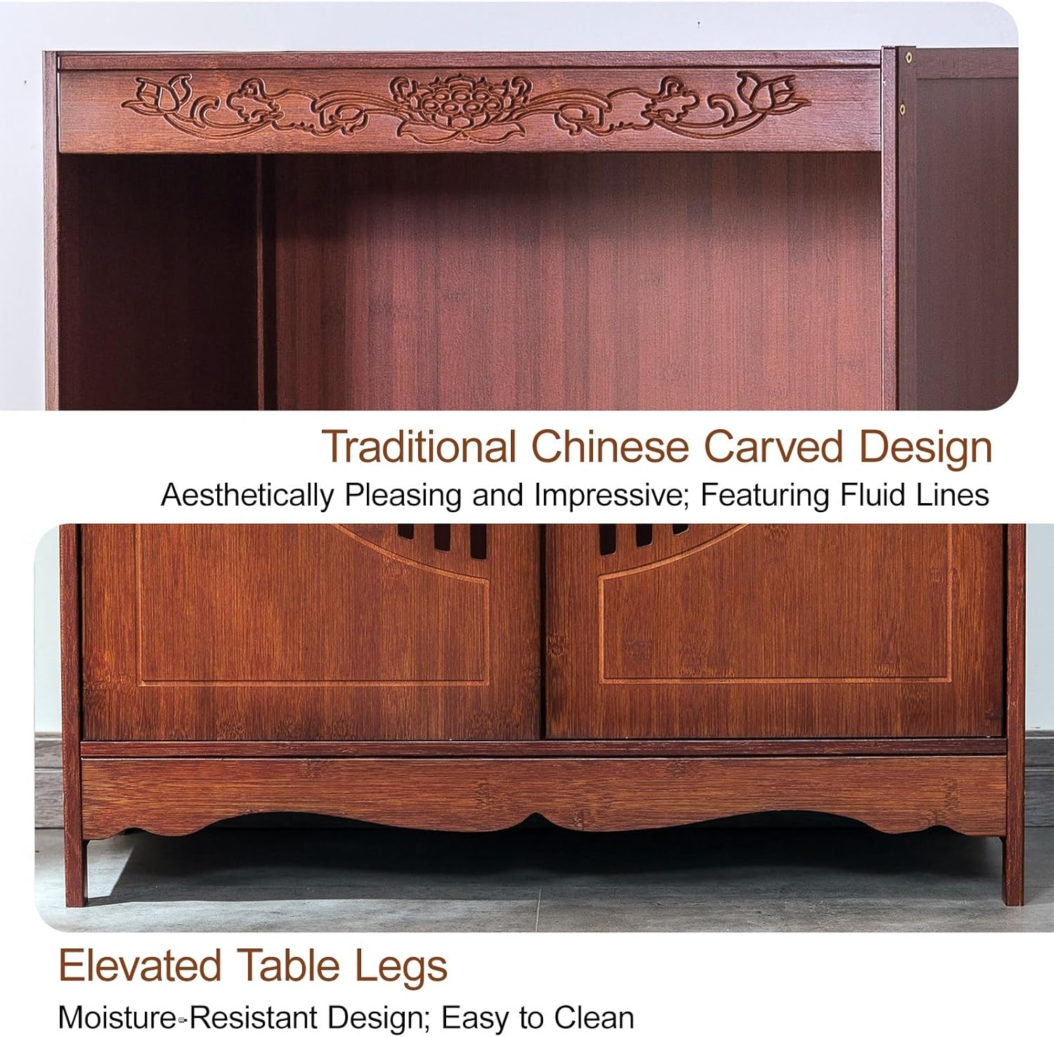 Buddhist Altar Decor Standing Cabinet, Home Meditation Shrine with Cabinet, Churches Altar Table with Drawers, for Living Room Bedroom Office(39 * 33 * 170cm/15.4 * 13 * 67in)