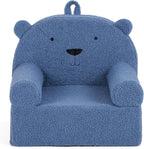 Costzon Kids Sofa, Comfy Bear Toddler Foam Couch with Soft Fleece Fabric Cover, Kids Furniture for Playroom, Children Reading Armchair for Boys & Girls Aged 3+ (["Teddy Fleece],Blue)