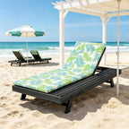 Lounge Chairs for Poolside- Adjustable Outdoor Chaise Lounge Chair with Cushion, Acacia Timber Patio Sun Lounger, Poolside Reclining Lounge Chair(Size:Green,Color:A)