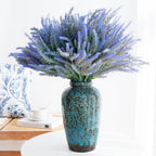 Unique Ceramic Flower Vase, Modern Home Decor for Living Room, Tables, Shelves & Enterways,11Inch Tall Glaze Blue Vase Gift for Housewarming, Wedding, Birthday