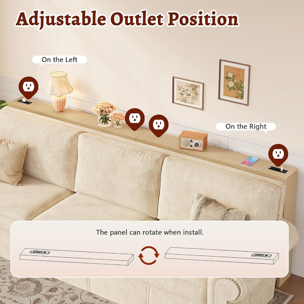 FAVOOSTY 78.8" Sofa Tables Narrow Long Console Table Behind Sofa for Living Room Hallway Entryway Entry Accent Table with Storage for Entrance Small Space, Natural