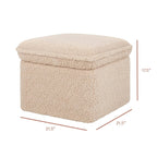 Babyletto Cali Storage Ottoman in Chai Shearling, Greenguard Gold Certified