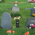 Geosar Dad Grave Decorations for Cemetery Father's Day Metal Grave Vases Decor Father Memorial Cemetery Flower Holder with Spike Dad Floral Graveyard Decorations for Burial Ground Lawn Yard Funeral