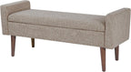 HomePop Fulton 48" Storage Bench - Midtone Gray Fabric