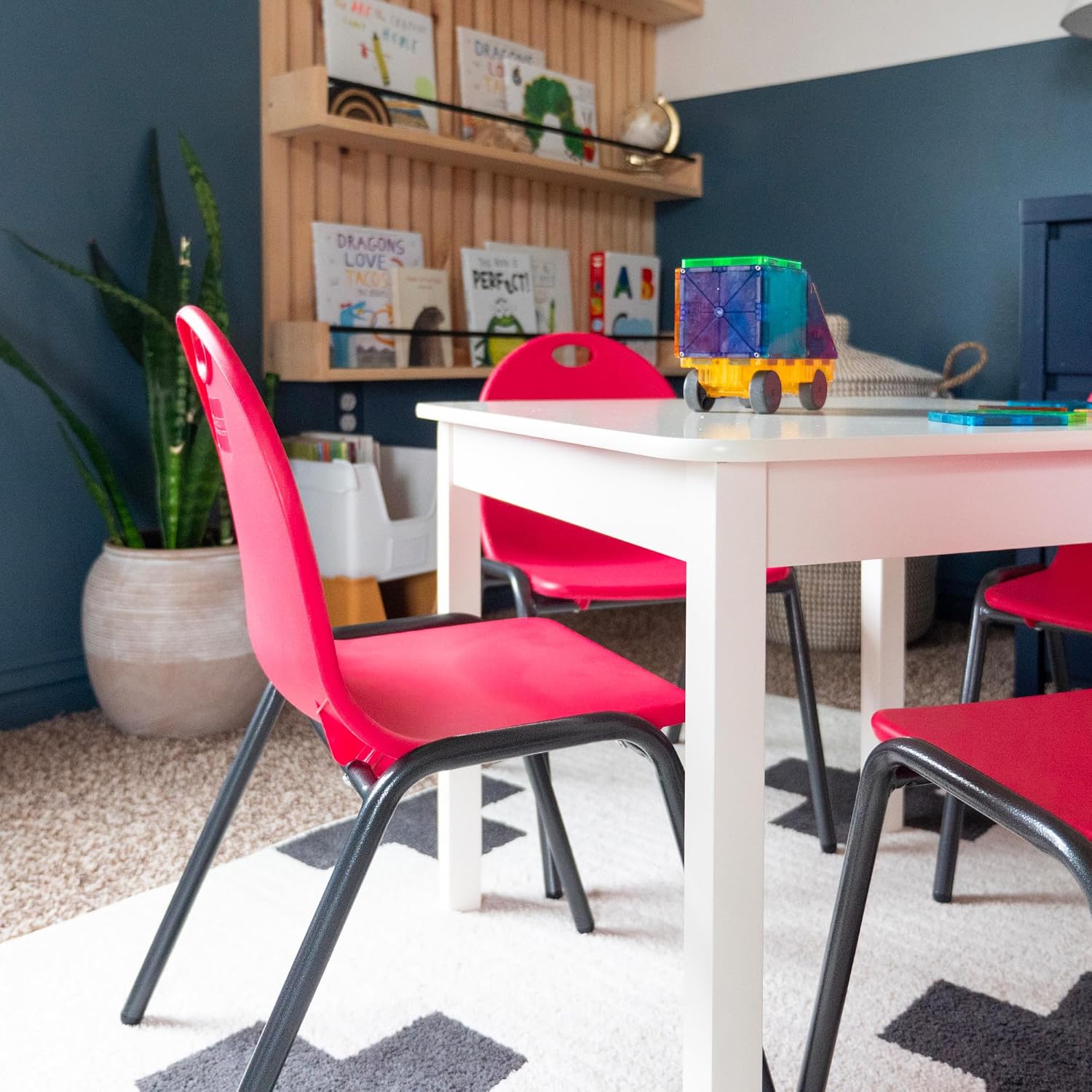 Backyard Discovery 12" Kid's Stacking Chairs-4 Pack-Red