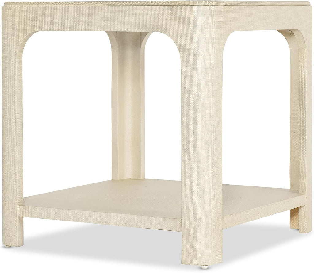 Archives Raffia End Table with Cream Raffia Wood by Hooker Furnishings