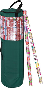 Wrapping Paper Storage Bag | Wrapping Paper Organizer Under Bed for Storing Multiple Rolls of Gift Wrap, 42” Length Container Constructed of Durable 600D Oxford Material (Green)