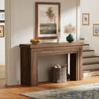 Huuger 54 Inch Entryway Table, Retangular Console Table, Farmhouse Sofa Table Behind the Couch, Long for Entrance, Hallway, Foyer, Living Room, Rustic Brown