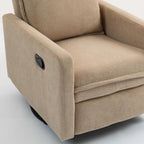 ERYE Modern Manual Reclining Chair Glider Rocker Chair with Swivel for Living Room Bedroom, Manual Lovely Recliner Armchair Boucle Upholstered 360° Swivel Nursery Armchair