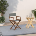Casual Home 18" Director's Chair Honey Oak Frame with Grey Canvas