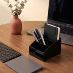 Acrylic Sugar Holder for Coffee Bar,Tea Bag & Sugar Packet Organizer(Black) | Elegant Acrylic Sugar Packet Holder for Coffee Bar: Desktop Decor for Home,Hotel,or Cafe use.